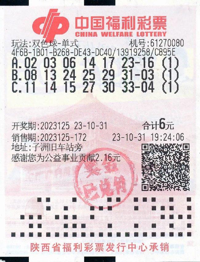 打工仔6元中双色球1000万 奖金用来帮助家里兄妹