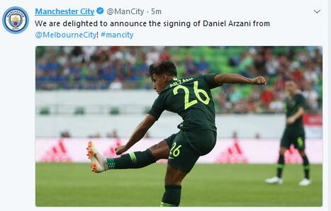 曼城签下阿尔扎尼
