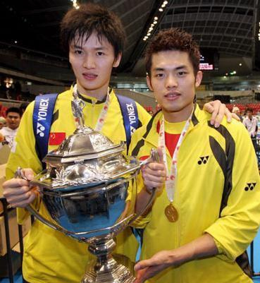 年轻时的林丹和鲍春来