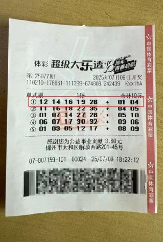 中奖彩票