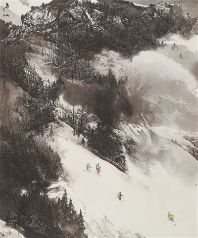 南山雪霁（中国画） 　梁 明