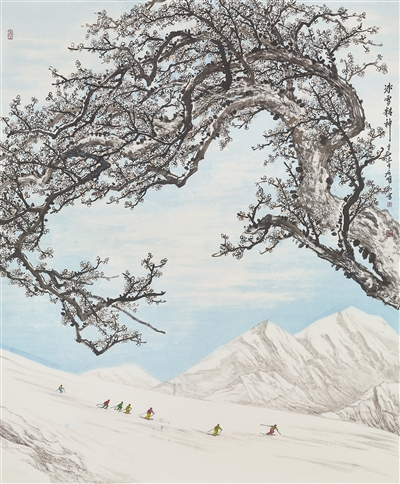 冰雪精神（中国画）　　王居明