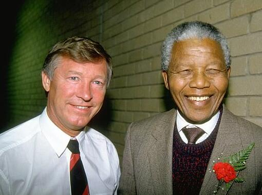 资料图：弗格森与曼德拉