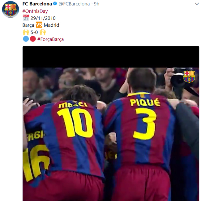 巴萨官推晒出视频