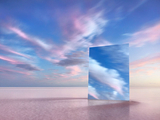 盐沼中的时空 用镜子体现出超现实主义