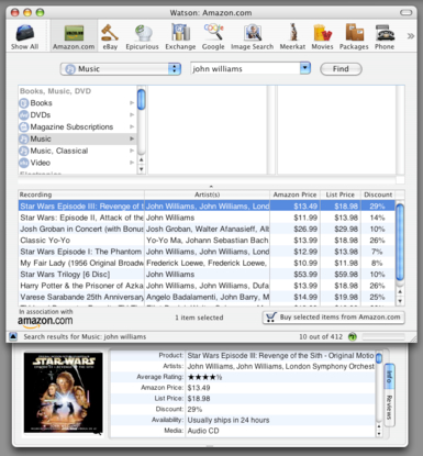 Watson OS X 版本界面截图 来源：Karelia