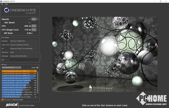 CINEBENCH R15测试