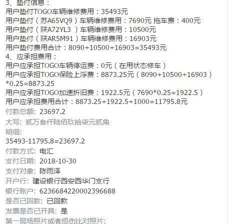 图| 垫付维修费用 来源：爆料者提供