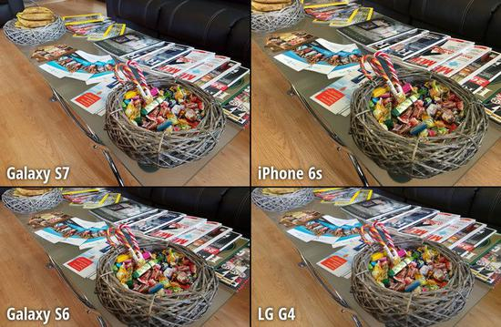 ▲ 三星 Galaxy S6 / S7 样张对比。 图片来自：Phone Arena