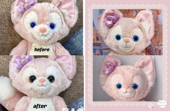 “修脸”前后的玲娜贝儿对比 　　来源 / 闲鱼、小红书