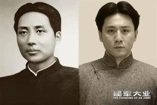 图：《建军大业》中刘烨的定妆照