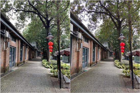 ▲iPhone XS Max（左）/ 荣耀 V20（右）样张