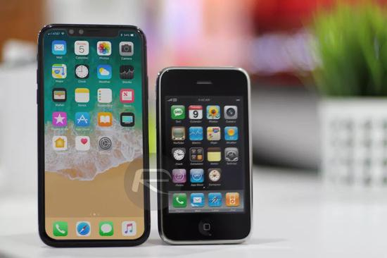 全面屏 iPhone 对比 iPhone3GS（2009.6）