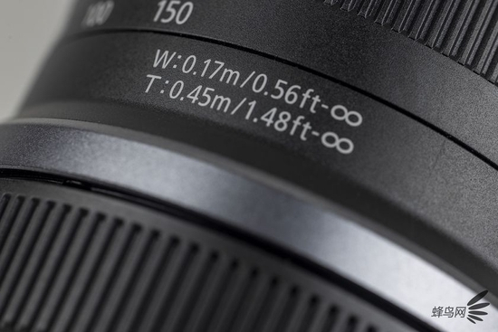 佳能RF-S 18-150mm F3.5-6.3 IS STM最近对焦距离标识