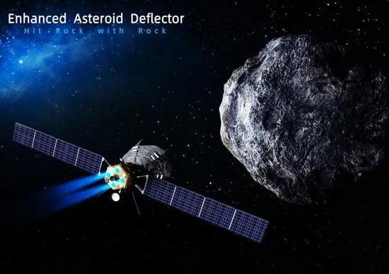 “以石击石”行星防御任务概念（图片来源：中国科学院国家空间科学中心）