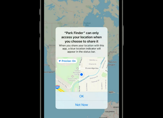 在iOS15，“共享当前位置”替代了“允许一次”|WWDC