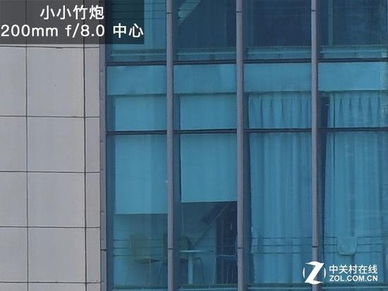 电磁炮200mm&nbsp;f/8中心锐度表现