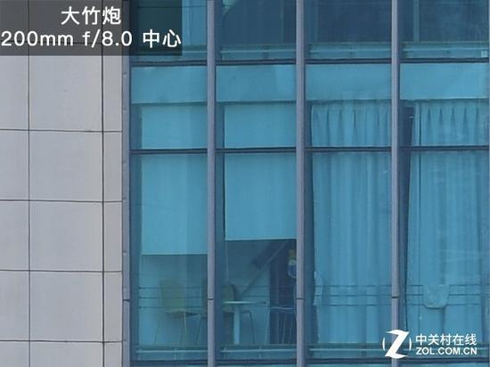 大竹炮200mm&nbsp;f/8中心锐度表现