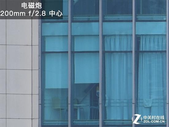 电磁炮200mm全开中心锐度表现