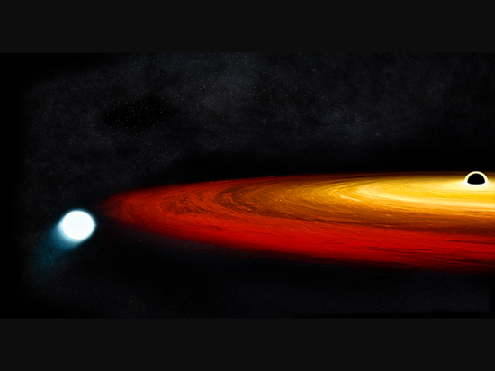 GSN069中围绕黑洞运行的白矮星图&nbsp;NASA/CXC/M。 Weiss