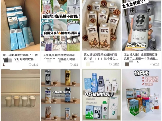 小红书上，植物奶的“风”很大