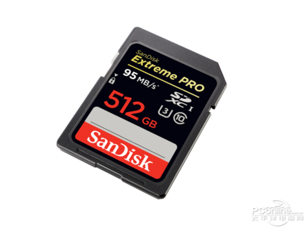 Sandisk 至尊超极速UHS-I卡是目前容量最大的SDXC卡（512GB）