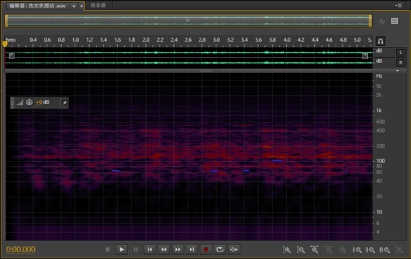 洗衣机搅动音调频谱