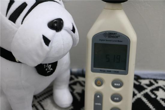 脱水步骤时，卧室（书房）噪声为51.9分贝