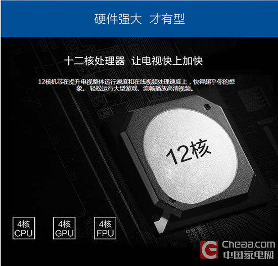 　　十二核处理器 让电视快上加快
