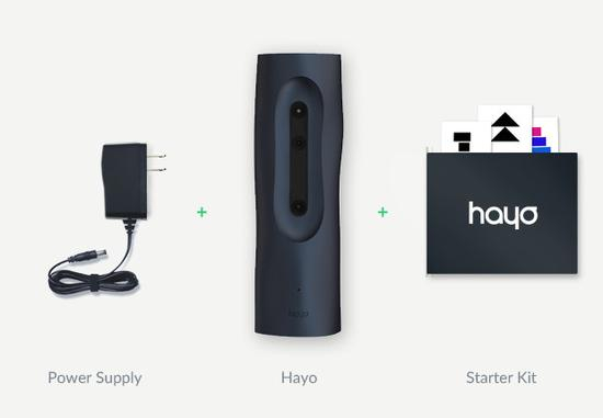 　　Hayo包装中除了包含电源供应器以外，还有各种“按钮”图型的贴纸。