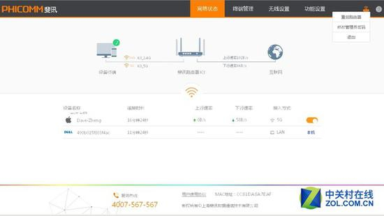 斐讯K3采用图形化WEB界面