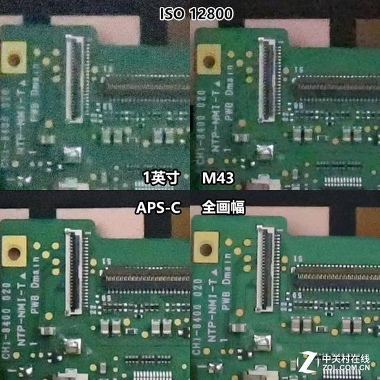 JPG下逐级感光度对比，感光度ISO&nbsp;12800