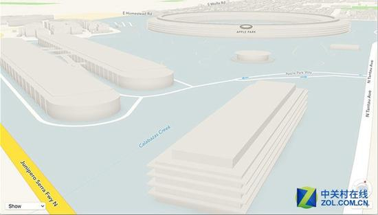苹果地图显示的Apple&nbsp;Park