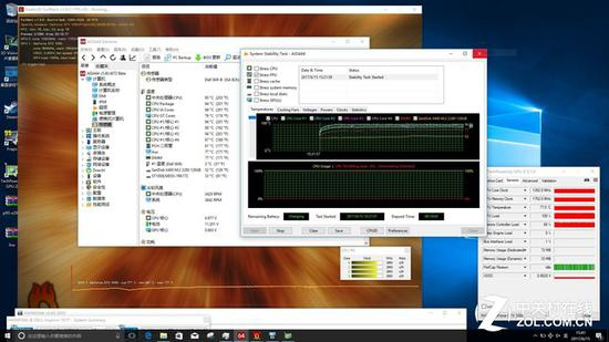 游匣Speed处理器温度大于90℃，有轻微降频情况出现，显卡最高77℃