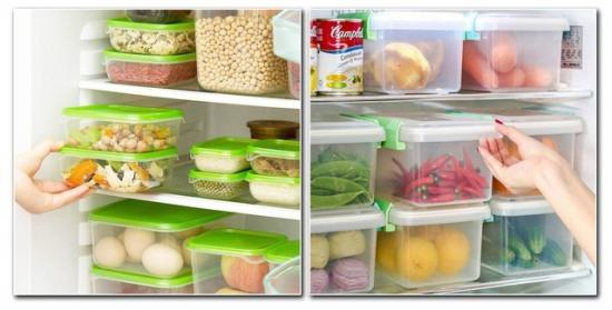 冷藏抽屉不够用 可以使用保鲜盒来替代