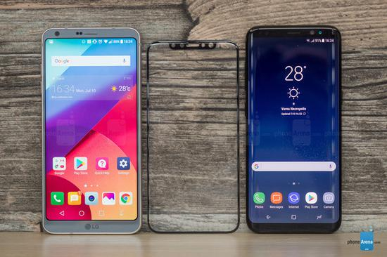 iPhone&nbsp;8屏幕面板对比热门机型（图片引自Phone&nbsp;Arena）