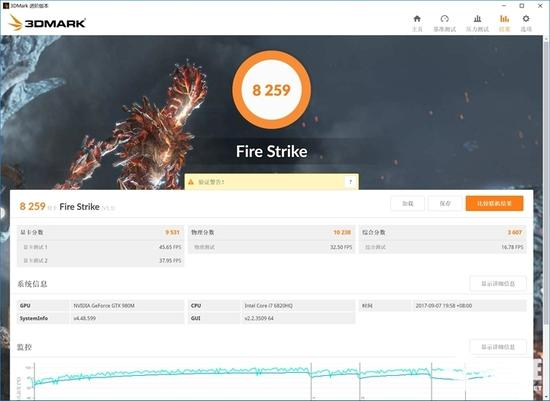 3DMARK Fire Strike测试