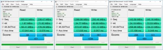 AS SSD固态硬盘测试