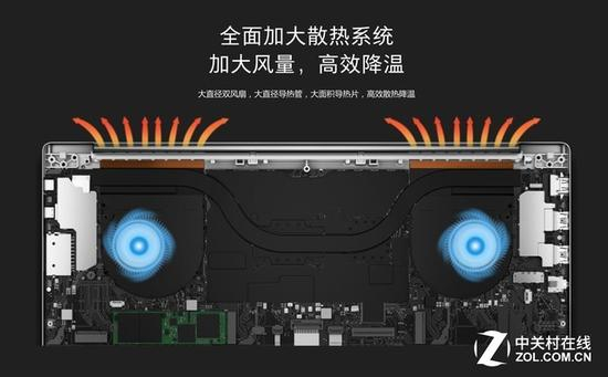 小米笔记本Pro采用单铜管散热模组
