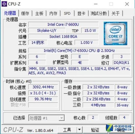 CPU-Z&nbsp;1.80.0