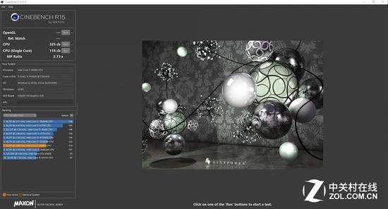 Cinebench&nbsp;R15测试