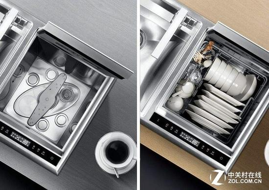 洗碗机使用喷淋的方式&nbsp;洗净效率更高