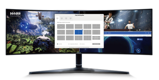 三星CHG90可最高实现12个分屏