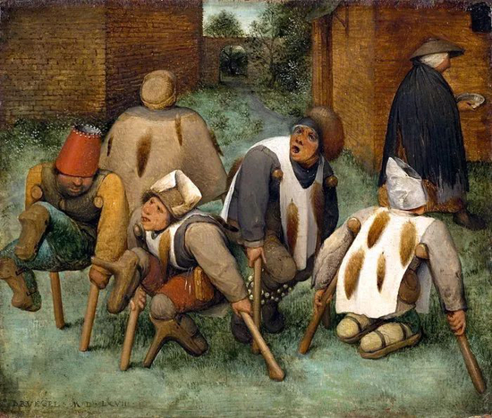 1568年的一副画作，描述了“圣安东尼之火”的幸存者乞讨为生的悲惨生活 |&nbsp;Pieter Bruegel&nbsp;de Oude