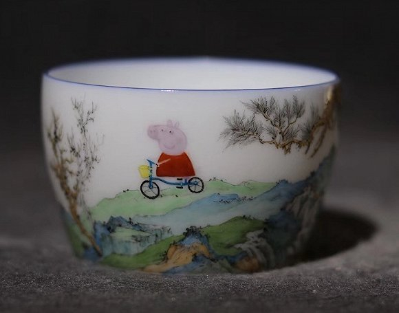 小猪佩奇“社会杯” 图片来源：陈雍