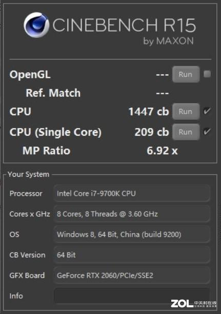 Cinebench R15跑分