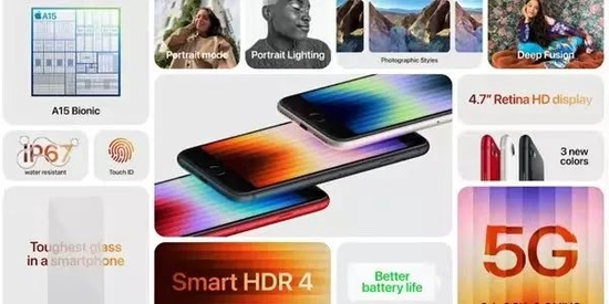 iPhone SE搭载A15芯片，图源发布会