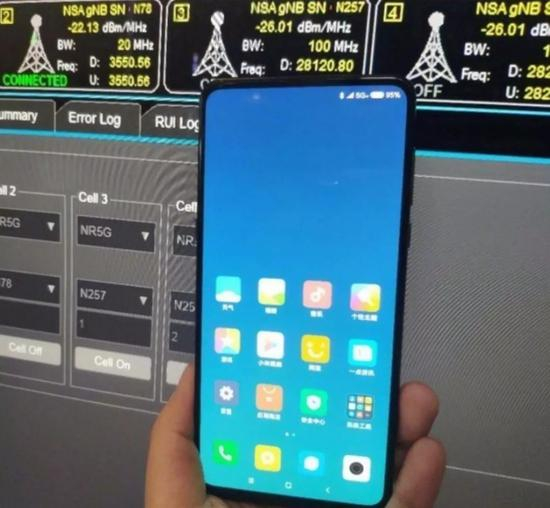小米放出的5G信号测试图