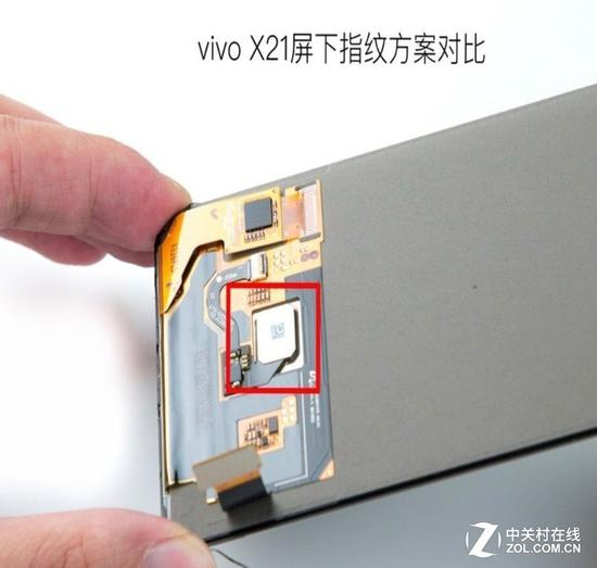 vivo X21采用的电容指纹识别技术方案