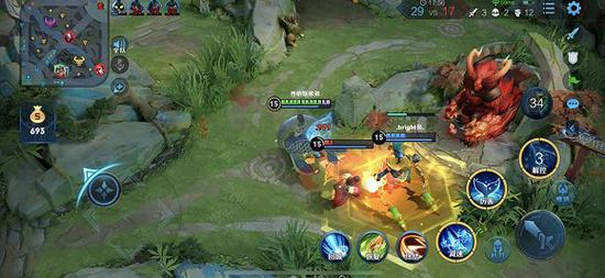 “绝悟”方英雄“达摩”时常出现在我方野区干扰节奏